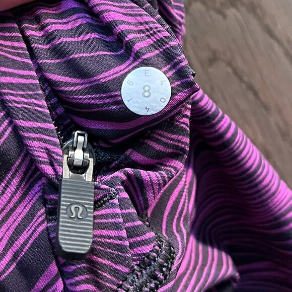 Lululemon Reversible Double Time Short 3" Pink Black Size 8 Activewear Run Gym - Picture 3 of 8